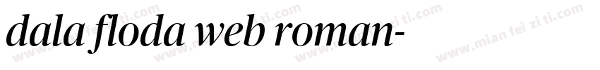 dala floda web roman字体转换
